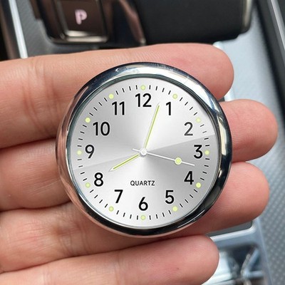 Luminous Quartz Clock Car Dashboard Stick-On Digital Watch Dial For Vehicle Boat