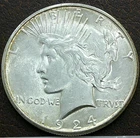 US 1924-S Peace Dollar  **