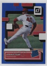 2022 Panini Donruss Rated Rookie Holo Blue Josiah Gray #42 10wc