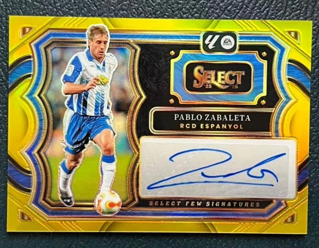 Pablo Zabaleta 2025-26 Panini Select La Liga Select Few Signatures Gold Auto /10