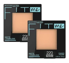 Maybelline Fit Me Matte + Poreless Pressed Face Powder Natural Beige 2 Pack