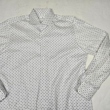 Emanuel Berg Mens Medium Large Paisley White Classic Fit NWOT