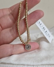 Lauren Ralph Lauren Gold Tone Crystal Pave Slider Bracelet BNWT