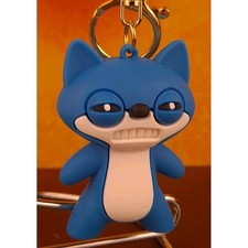 Fuggler Ugly Monster 3D PVC Keychain Figure Backpack Clip Keyring Blue  White