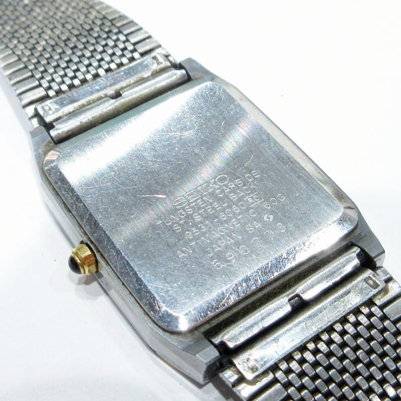 Seiko Dolce 9531-5060 Watch Black Dial Tungsten Square Junk