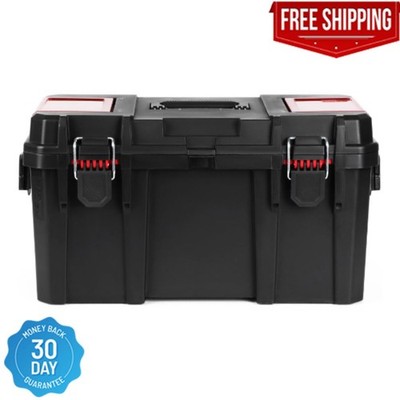 Hyper Tough 19-Inch Toolbox with Small Parts Organizer, Heavy-Duty Resin Tool St