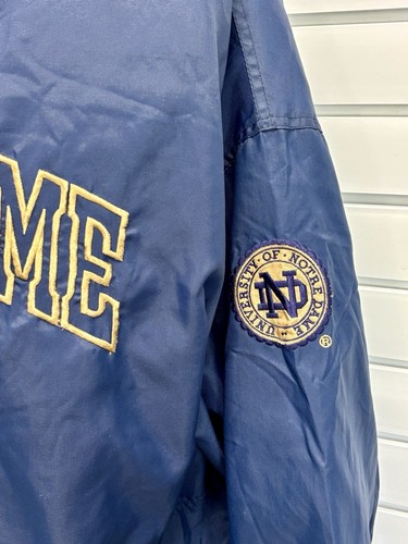 Vintage 1990’s Pro Player Daniel Young Blue Nylon Notre Dame USA Pullover~Size L - Picture 4 of 12
