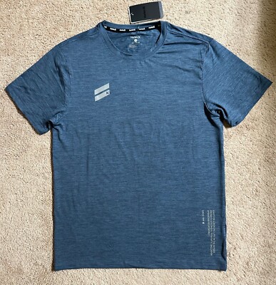 Hurley Men's Exist High Performance T-Shirt Short Sleeve Heather Blue Medium NEW