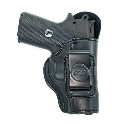 MAXX CARRY GUN HOLSTER FOR KIMBER TACTICAL ULTRA II. IWB LEATHER HOLSTER CONCEAL CARRY.
