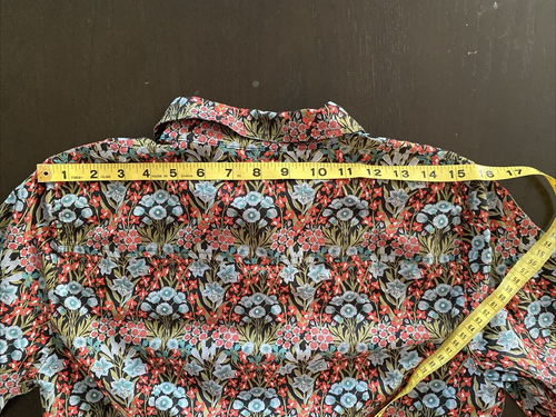 J Crew Liberty Fabric Primrose Button Up Shirt Womens Sz S Floral Cotton Black - Picture 7 of 11