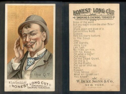 1891 N104  DUKE COMIC CHARACTERS  '' ON THE Q. T.   "   RARE FIND  1192 - Picture 1 of 1