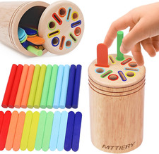 Montessori Wooden Color Sorting Toys for 18 Month Old,Preschool Learning Activit