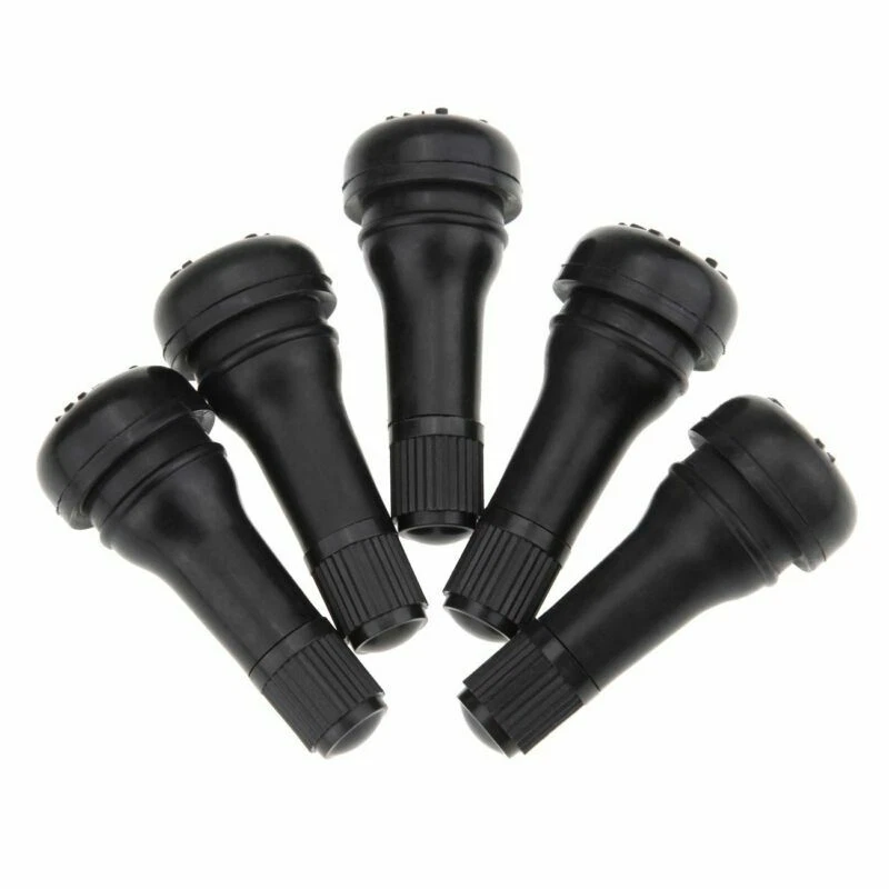 4Pcs Car Alloy Wheel Snap In Rubber Tubeless Tyre Air Valve Stem&Dust Caps Cover - Image 4 of 4