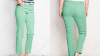 Lands End 16 Twill Jeans Stretch Ankle Crop Length Exhale Mid Rise Soft Green Lands End 16 Twill Jeans Stretch Ankle Crop Length Exhale Mid Rise Soft Green