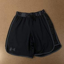 Under Armour Size Youth Small YS Black Athletic Shorts Loose Heat Gear