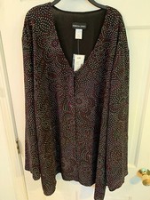 Rebecca Jones Tunic Jacket Womens Size 34w Retail $68 Nwt Liner Sheer
