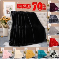 Luxury Mink Snug & Hug Large Throw Soft Warm Blanket Cosy Fluffy Sofa Comforter*
