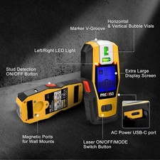PREXISO 2-in-1 Stud Finders Rechargeable Mult...