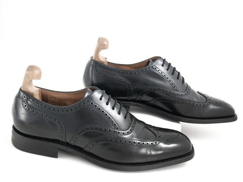 Loake Wingtip Brogues Black Leather 