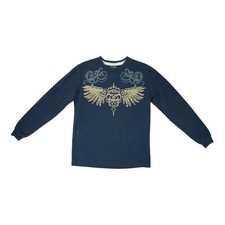 Indigo Thirty Medium 10/12 Boys wear Blue TShirt Cross  Wings Print Long Sleeve