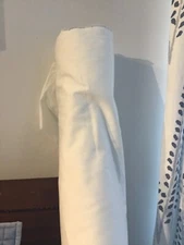  Designer White  Sateen Cotton  Fabric Lining/ Drapery/  BTY