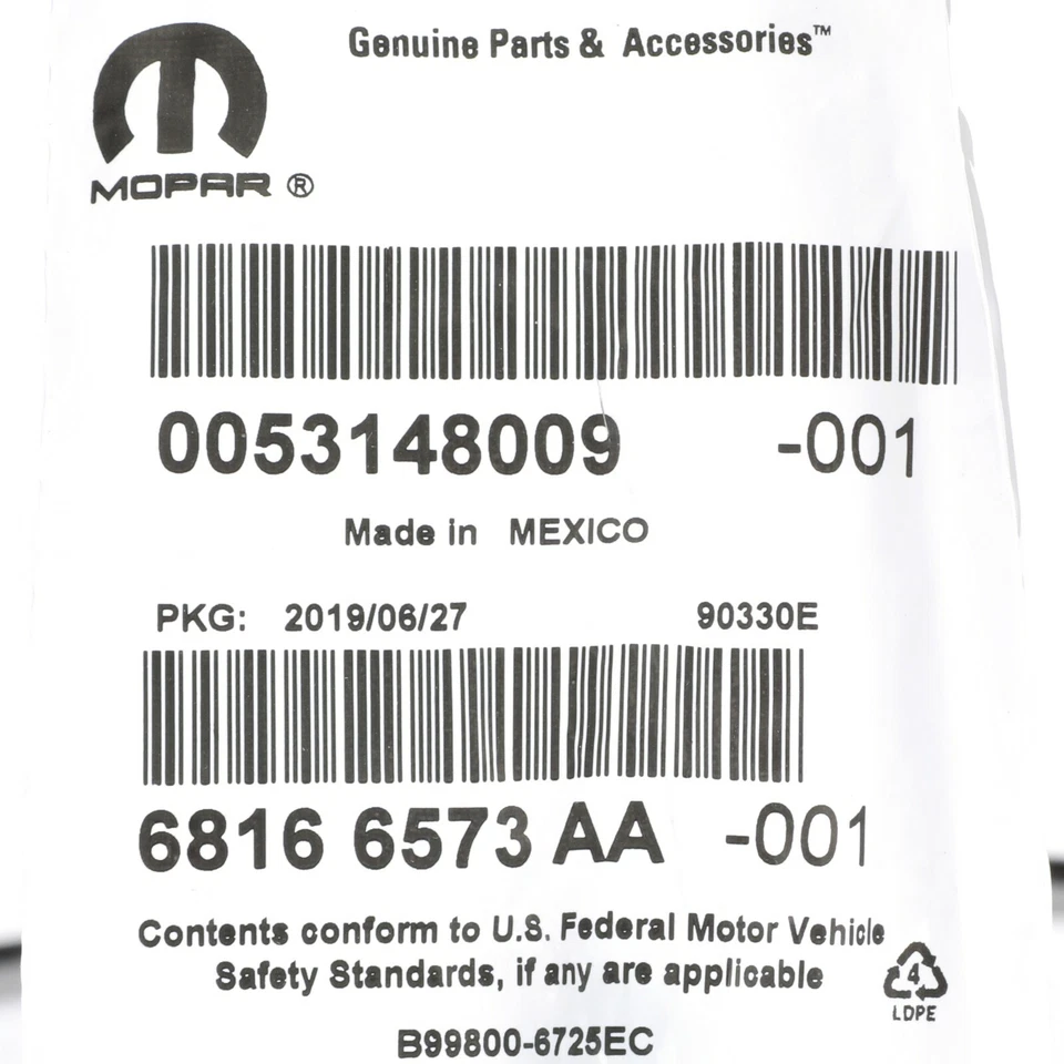Limpiaparabrisas delantero izquierdo Dodge Viper 2003-2017 OEM MOPAR 68166573AA Foto 2 de 2