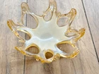 VINTAGE MCM MODERNIST MURANO GLASS SPLASH DISH VENETIAN FRUIT BOWL
