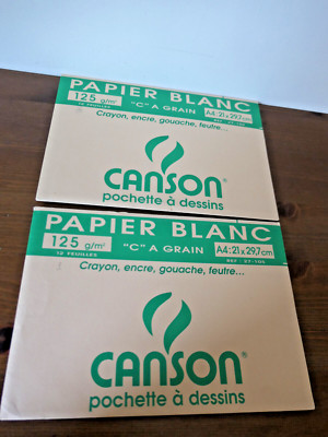 2 Papiertüten CANSON weiß 125g/m² 20 Blatt