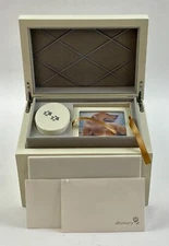 Memory Wood Box with Urn for Pet White