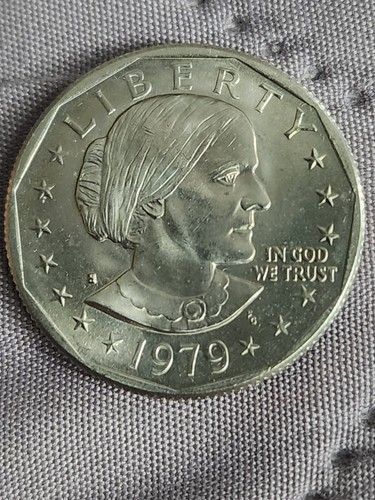 1979 S Susan B Anthony uncircolated,1 $ coin ,DD Errore , S Blob Error ...