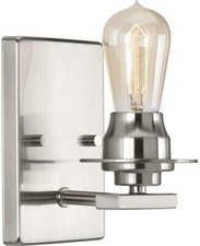 Progress Lighting P300008-009 Debut 1 Light 5 inch Brushed Nickel Bath Vanity