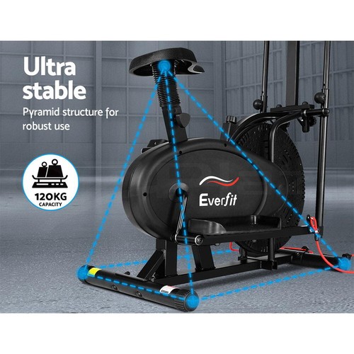 Everfit Exercise Bike 5in1 Elliptical Cross Trainer Machine Bicycle Home Fitness - Picture 4 of 11