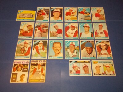 22 1960's Cincinatti Reds 2 team rookie Joe Jay Sam Ellis semi high #'s