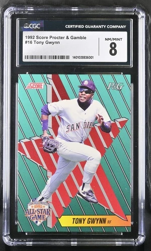 1992 Score #16 Tony Gwynn Procter & Gamble CGC 8 San Diego Padres