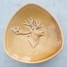 West Highland Pottery Duncoon Scotland Thistle Mini Side Trinket Dish Plate 4"  