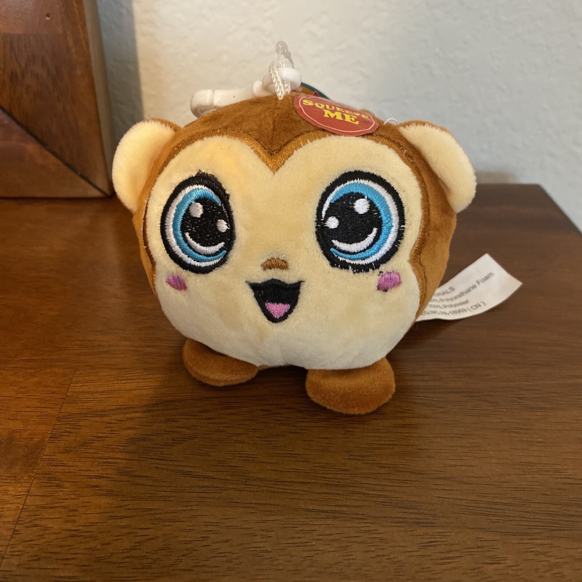 Fluffy Friends Squishy Plush Memory Foam Clip on Toy Squeeze Ne