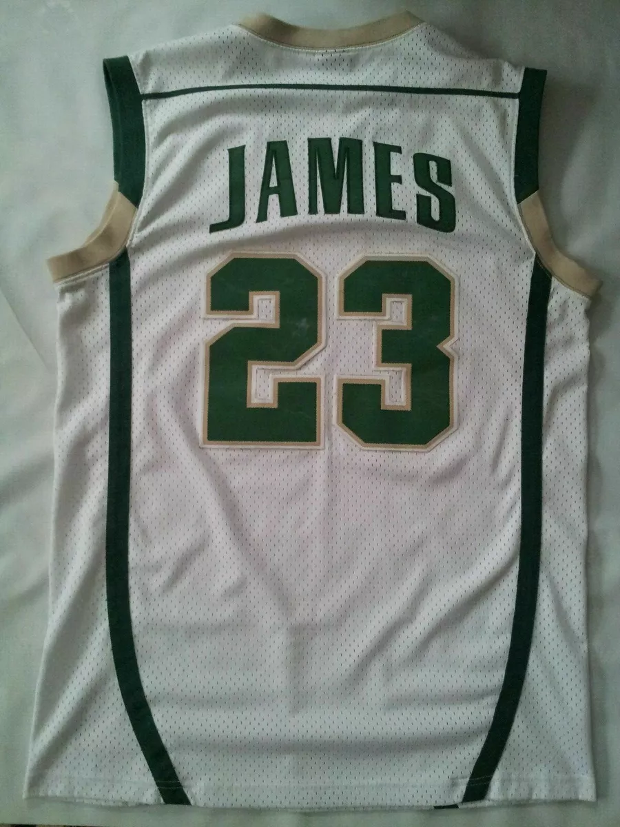 Original NCAA Normal Embroiery Notre Dame Fighting Irish 23 Lebron James  Green Basketball Men Jersey