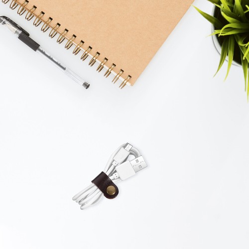 10PCS Leather USB Cord Organizer Data Cable Keeper Charging Cable Wrapper - Photo 10/12