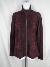 Athleta Shanti Jacquard Zip Up Jacket Top Size Small