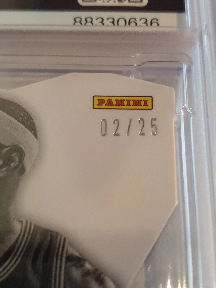 2014 Panini Spectra LeBron James #69 RED Prizm /25 Die Cut - PSA 9 (POP 1) - Image 2 of 3