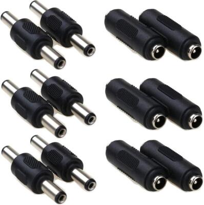 12 Stück 5,5 x 2,1 mm DC Stromkupplung DC Stecker auf Stecker DC Buchse auf 5,5 mm