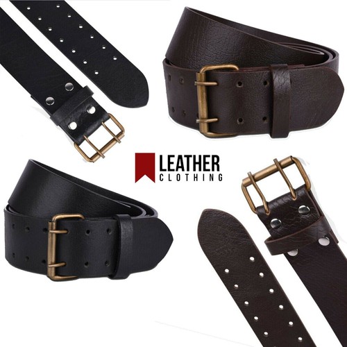 Handmade Scottish Leather Belt Pouch - Genuine Black Leather, Celtic Knot Button, Fits Any Belt