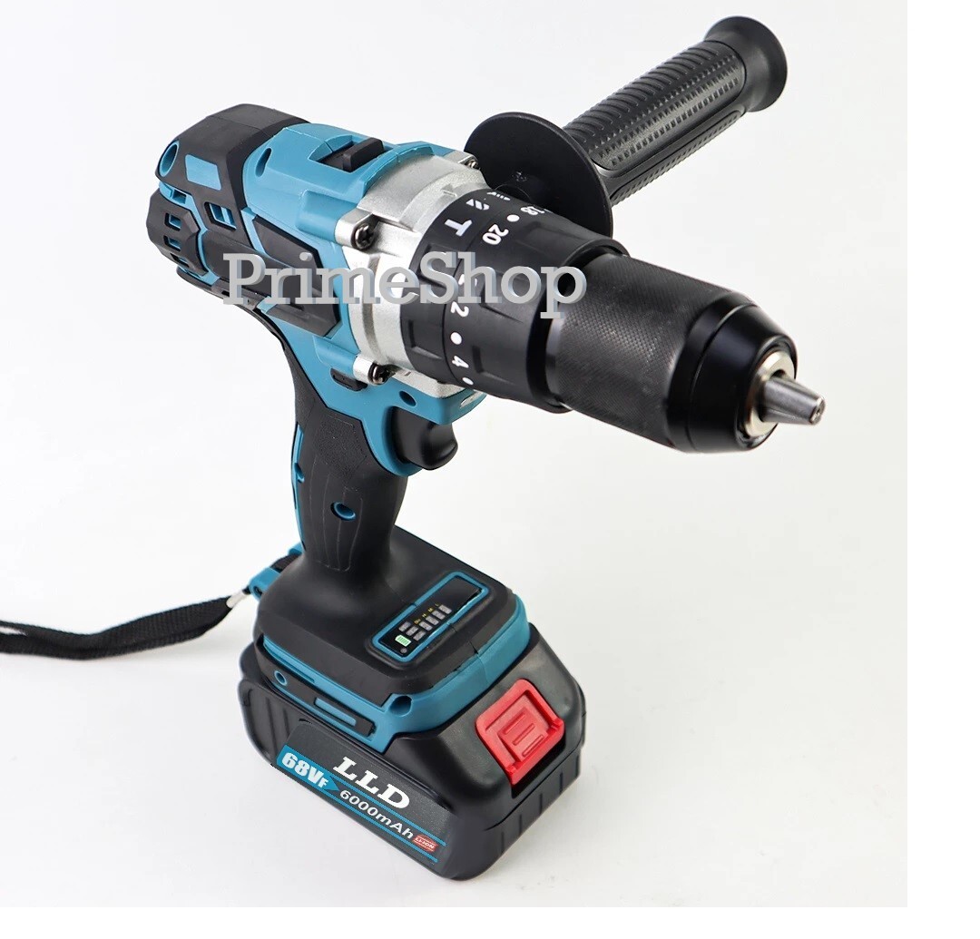 Trapano avvitatore a percussione senza spazzole mandri.13mm in metallo 6.0A 68v. foto 4