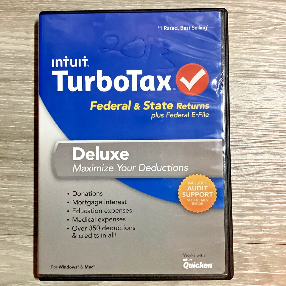 2013 TurboTax Deluxe Federal + State Maximize Deductions Case and CD Back Taxes - Image 4 of 4