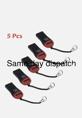5X Mini USB 2.0 Micro SD TF Flash Speicherkartenleser Adapter für Laptop Bulk