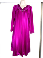 Vintage Shadowline Robe -Orchid Nylon-size Small