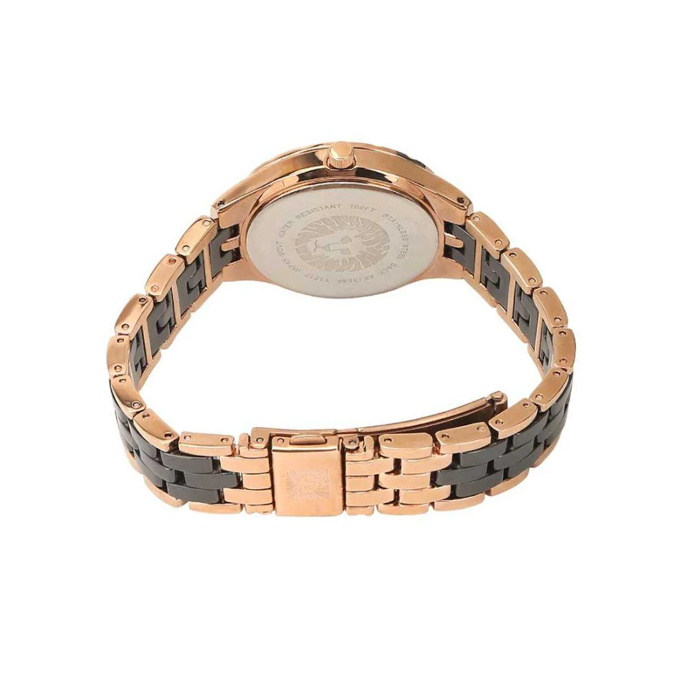 Womens Anne Klein Black Rose Gold Tone Crystal Dial Ceramic Watch AK/3548BKRG 13 Amazon.com: Anne Klein Women main image 4