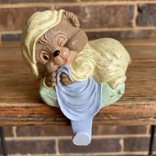 1985 Hallmark Sleepy Bear Stocking Holder Teddy Beddy READ