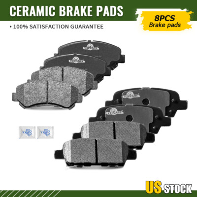 For 2008 - 2013 Nissan Rogue Maxima X-Trail Front & Rear Ceramic Disc Brake Pads