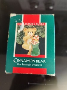 Hallmark 1989 Keepsake Christmas Ornament Cinnamon Bear Porcelain 7th in Series